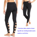 Pantalones de yoga de alta calidad de las mujeres desgaste de la aptitud del gimnasio ropa pantalones de yoga con enrejado